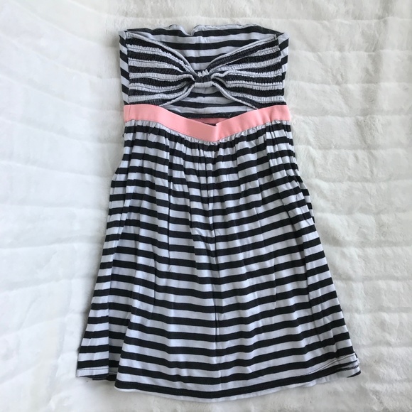 Roxy Chevron/Striped Strapless Dress - Picture 2 of 8